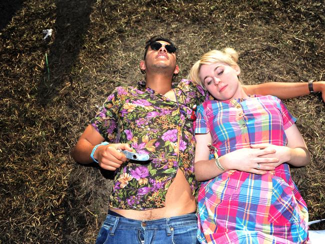 James Gobny and Sophie Wright at Splendour in the Grass 2013.Photo Mireille Merlet-Shaw / The Northern Star