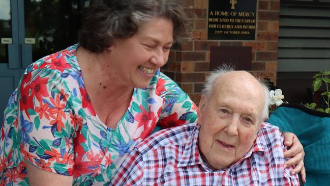 NETWORK SPECIAL. , PLEASE CONTACT NETWORK PICTURE DESK BEFORE PUBLISHING.     , Alison Horn with her uncle the former mayor of Singleton, John Martin, 90, who has been told he needs to find somewhere else to live due to his aged care facility closing.,