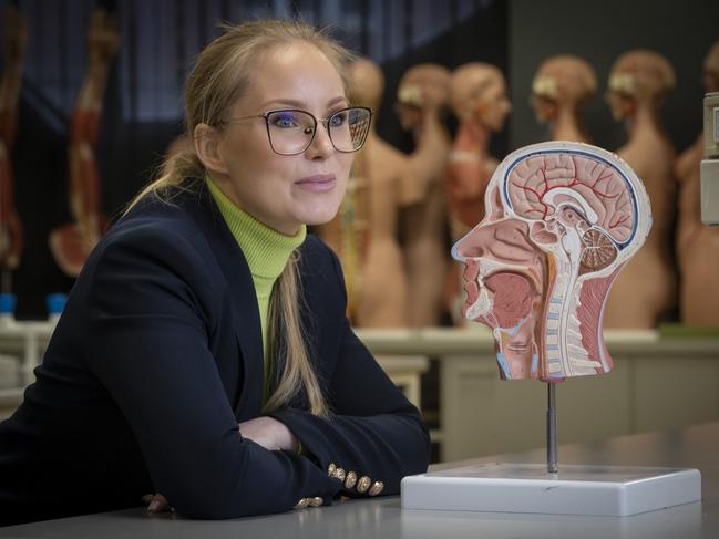 Neuroscientist Dr Lila Landowski who is a Eureka finalist for STEM communication work at the Menzies Centre Medical Science Precinct, Hobart. Picture: Chris Kidd