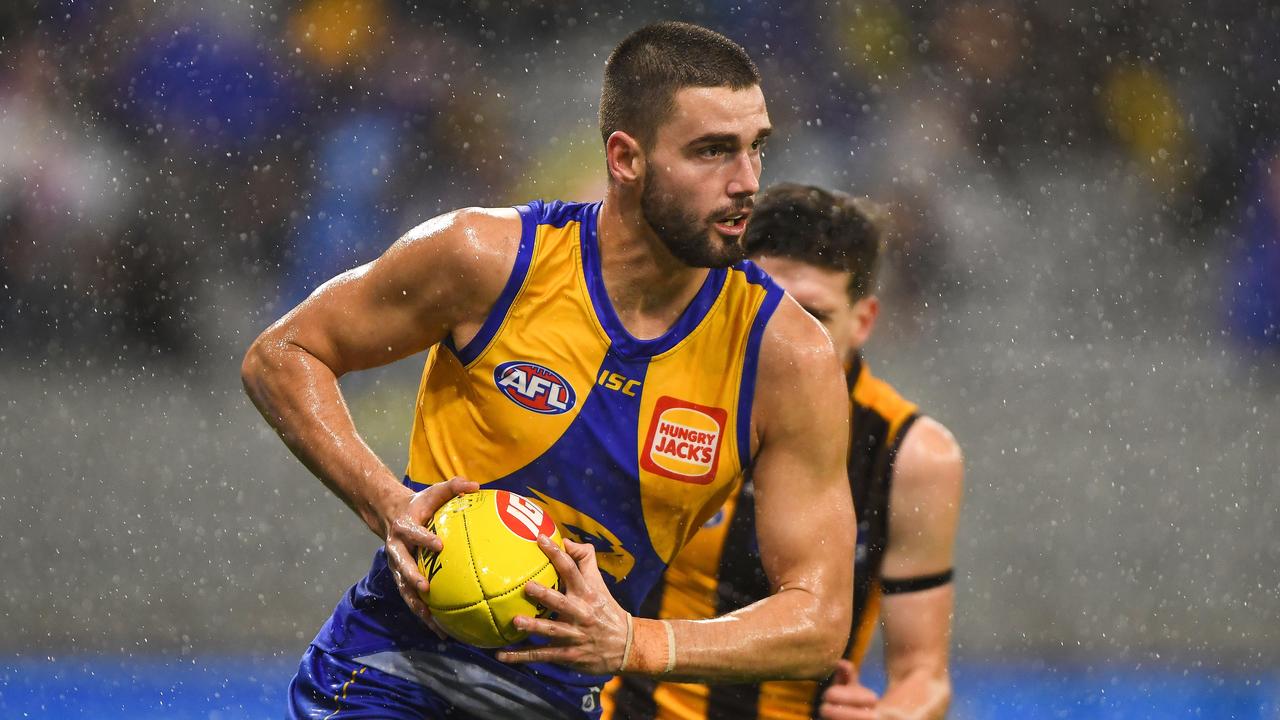 Jarrod Brander looks set to depart the Eagles. Picture: AFL Photos via Getty Images