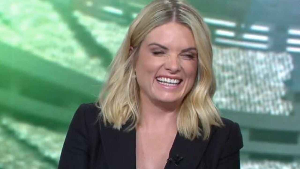 Erin Molan saw the funny side of live TV.