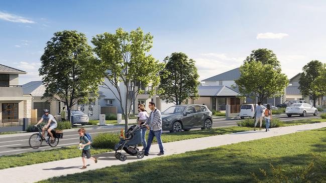 The proposed development offers access to nearby amenities for future residents, located 7km from Campbelltown CBD and 1.2km from the nearest station. Picture: Dahua Group