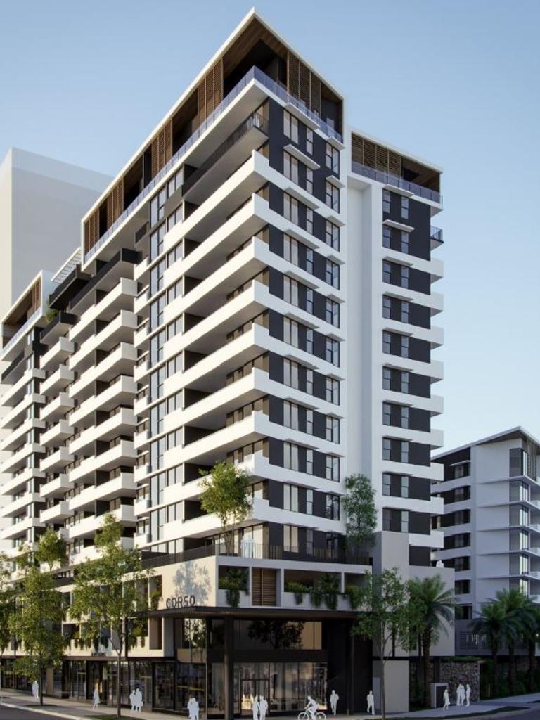 The $94 million Corso Residences will consist of a mix of one, two and three-bedroom apartments across 15 storeys. Picture: Supplied