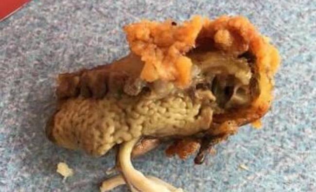 Another local KFC meal was reportedly served with unwanted fly larvae - Leboy Thompson posted this image on Facebook.