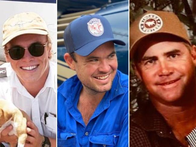 Eight people have lost their lives in fatal helicopter and plane crashes in the NT since 2017. This includes Darcy McCarter, left, Chris 'Willow' Wilson, Norman Fisher and Daniel Burrill.