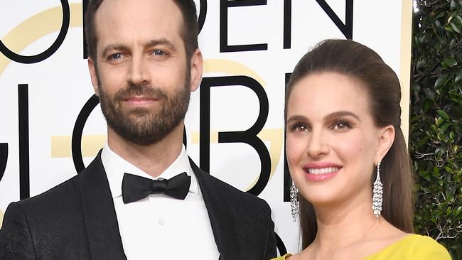 FILE - MARCH 03:  Actress Natalie Portman and husband Benjamin Millepied have welcomed their second child together, a baby girl named Amalia, on February 22, 2017. BEVERLY HILLS, CA - JANUARY 08:  Actress Natalie Portman (R) and Benjamin Millepied attend the 74th Annual Golden Globe Awards at The Beverly Hilton Hotel on January 8, 2017 in Beverly Hills, California.  (Photo by Frazer Harrison/Getty Images)