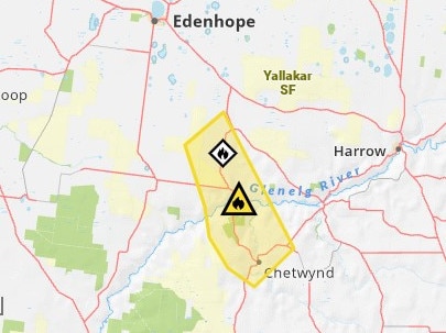 The fire near Kadnook is now contained. Picture: Vic Emergency