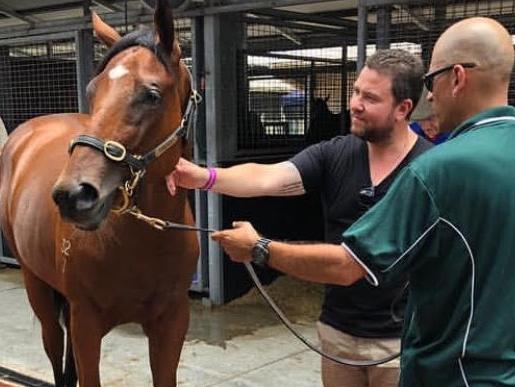 James Kennedy with a horse he bought at the Magic Millions. Picture: Instagram