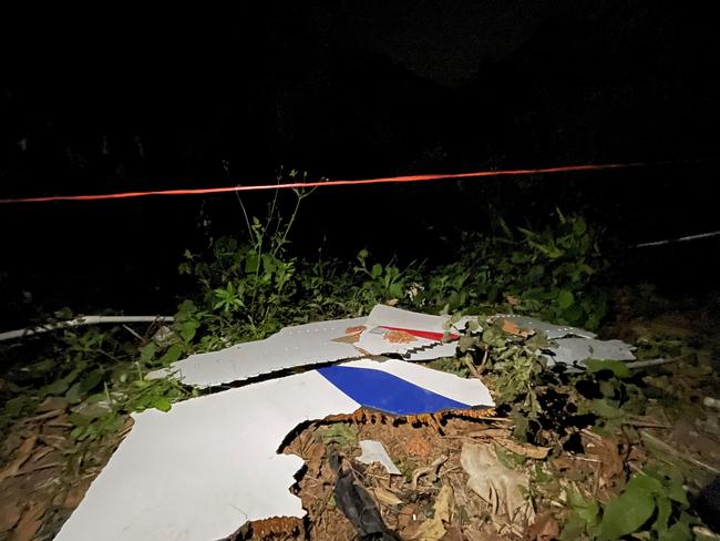 More wreckage found at the crash site in Tengxian County, south China's Guangxi Zhuang Autonomous Region. Picture: Xinhua via Getty Images