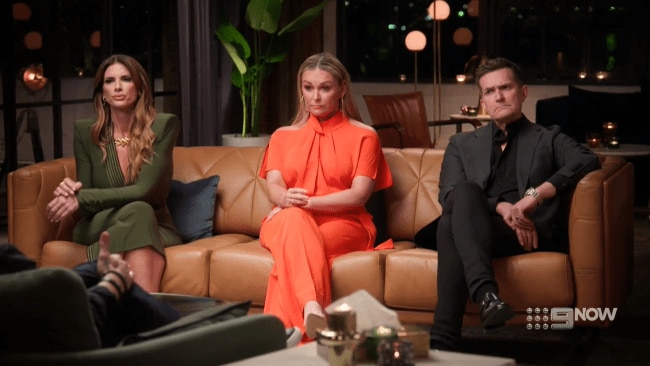 (L-R) Alessandra Rampolla, Mel Schilling, John Aiken. Picture: Nine Network/MAFS