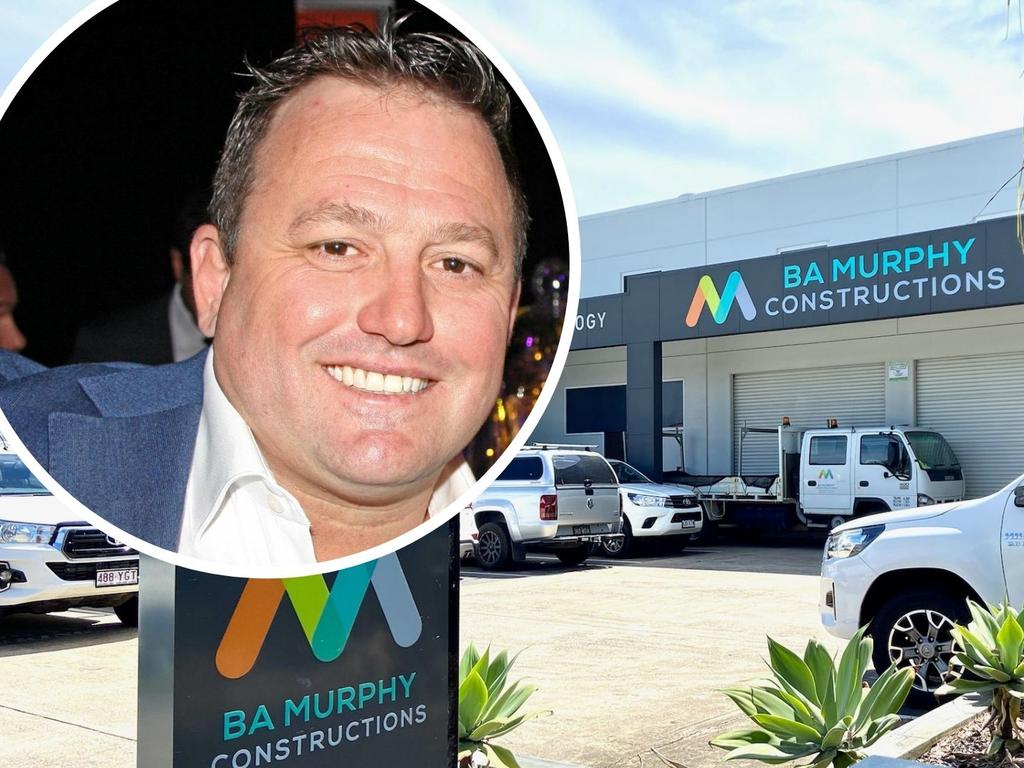 BA Murphy Constructions boss Ben Murphy. The Sunshine Coast-based construction firm went into liquidation on December 21, 2021.