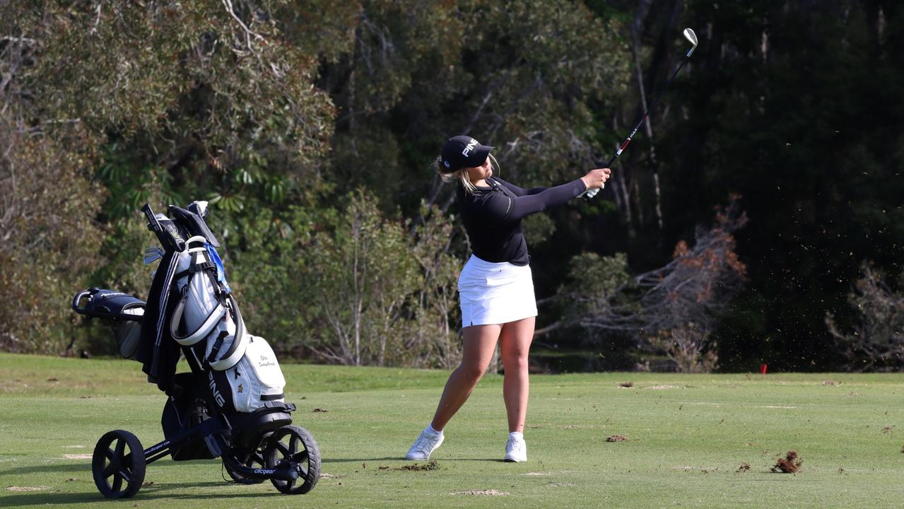 North Coast golfer Ella Scaysbrook competing at the NSW Junior Championship at Byron Bay/Ocean Shores in July 2023.