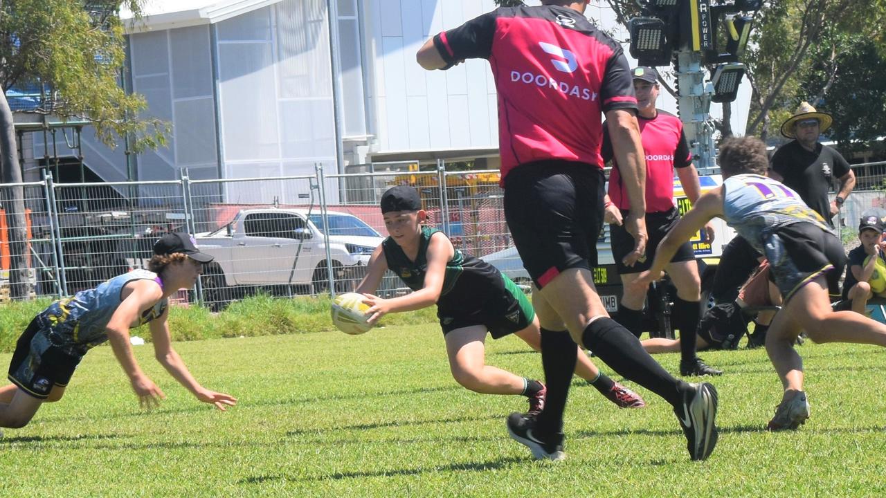 U12 Boys Tasmania Thunder vs NSW Northern Eagles at the National Youth Touch Football Championships, Kawana 2022. Picture: Eddie Franklin