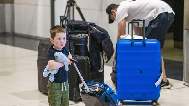 Gemma and Ben Scott and their son Cooper have moved from Melbourne to the Sunshine Coast. Picture: Nigel Hallett