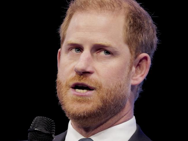 NEW YORK, NEW YORK - SEPTEMBER 24: Prince Harry, Duke of Sussex speaks onstage during Day 2 of the Clinton Global Initiative 2024 Annual Meeting at New York Hilton Midtown on September 24, 2024 in New York City. (Photo by Craig Barritt/Getty Images for Clinton Global Initiative)