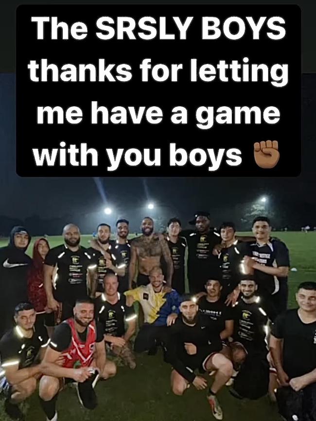 Josh Addo-Carr and the Oztag locals.