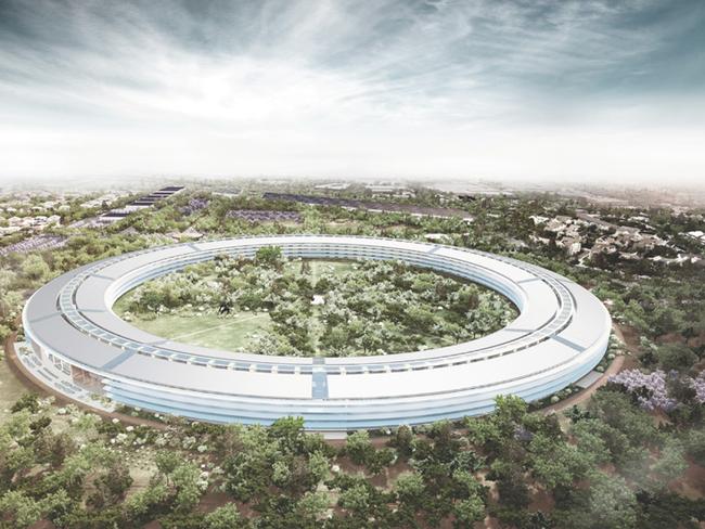 An artist's impression of The Apple Campus 2, which will become the corporate headquarters of Apple Inc in Cupertino, California.