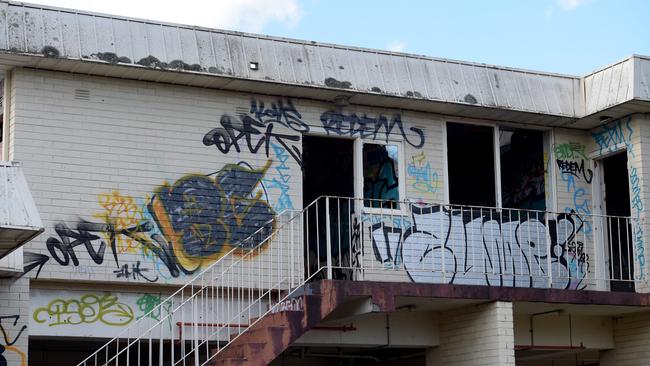 The derelict buildings on Canterbury Rd, Ringwood.