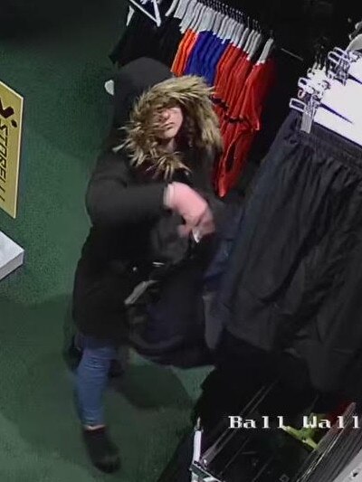 CCTV footage of a thief at Soccer Locker in Findon in July 2022. Picture: Supplied