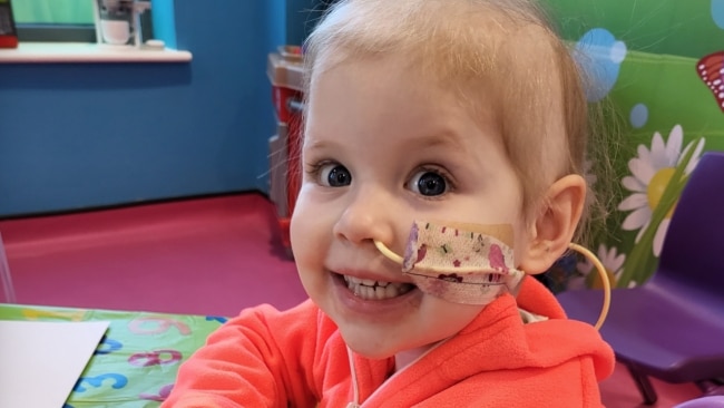 Ava has done six treatments and has 18 months to go. Photo: GoFundMe