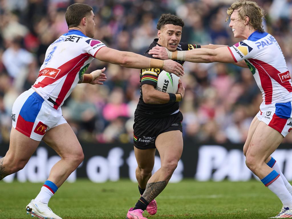 Isaiah Iongi made his Panthers debut. Picture: Brett Hemmings/Getty Images