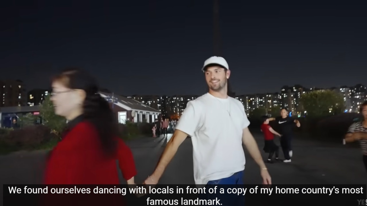 Thomas also got to dance with locals in front of the ‘Eiffel Tower’.