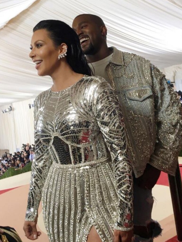 Met Gala 2016 on social media ... Kim Kardashian and Kanye West. Picture: Instagram