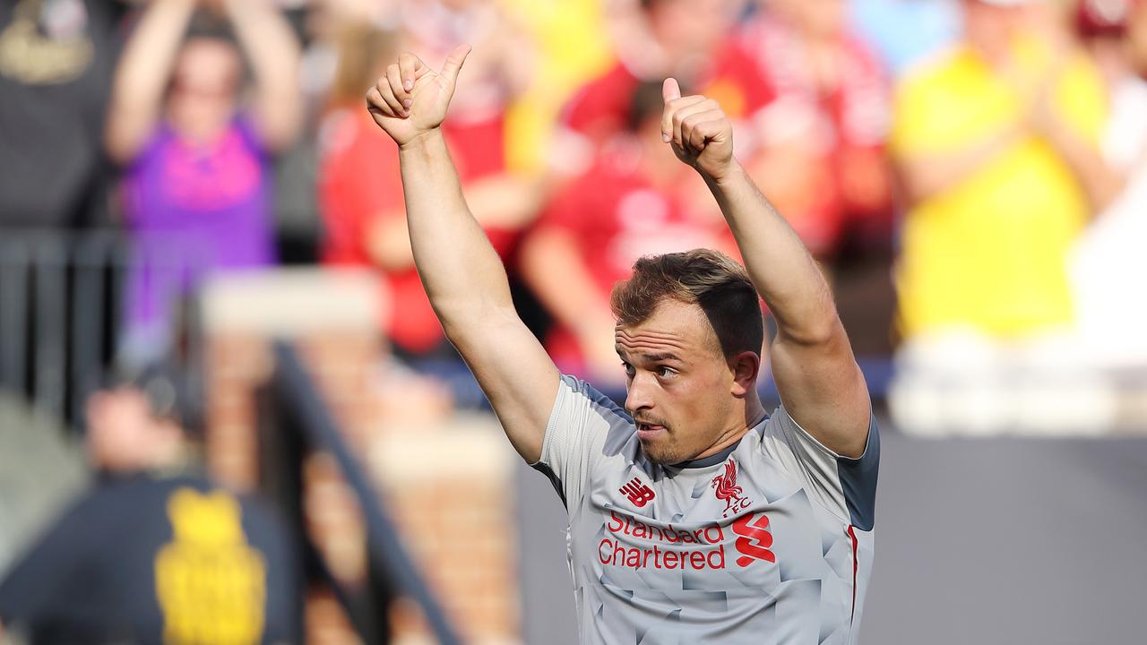 Xherdan Shaqiri’s first goal for Liverpool was a stunner.