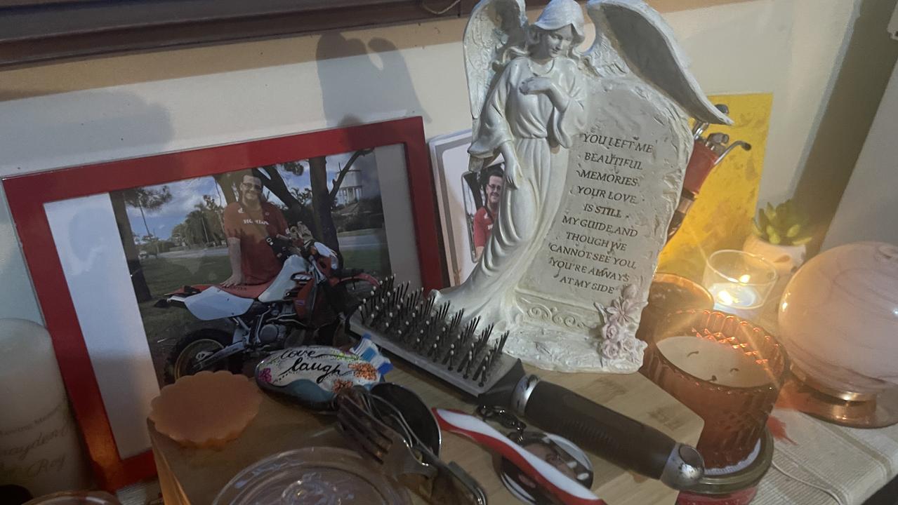 Brayden Roy's family have created a memorial of his everyday possessions in the front room of their Avenell Heights home.