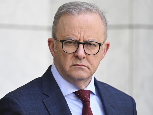 Prime Minister Anthony Albanese has smacked down calls to sack Kevin Rudd as US Ambassador. Picture: NCA NewsWire/Martin Ollman