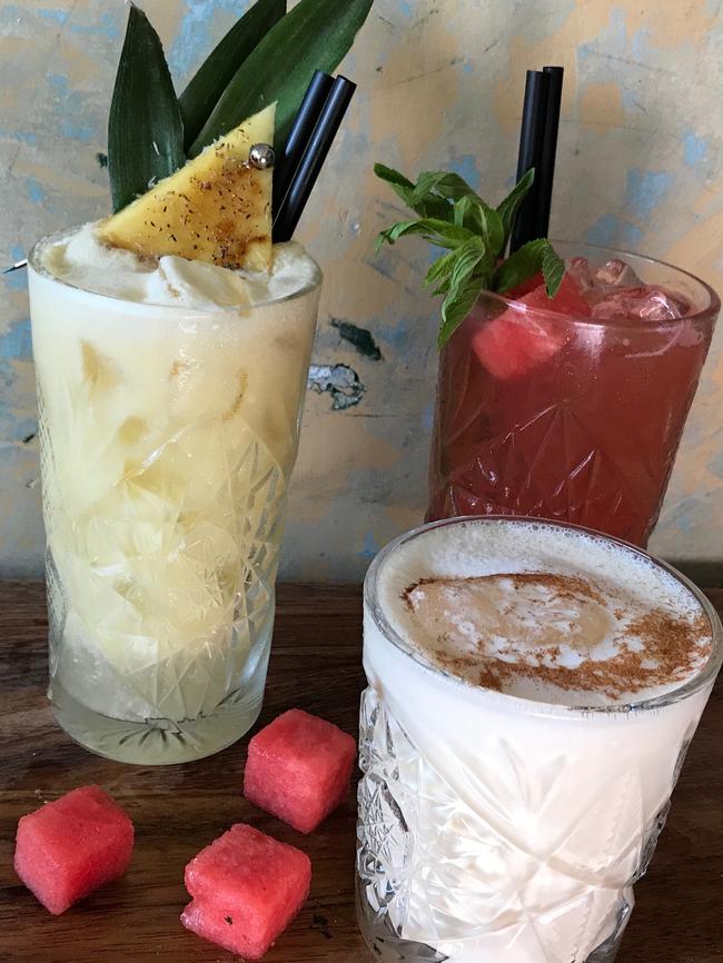 Some spring cocktails on offer and the Rio Milkshake (front). Picture: Jenifer Jagielski