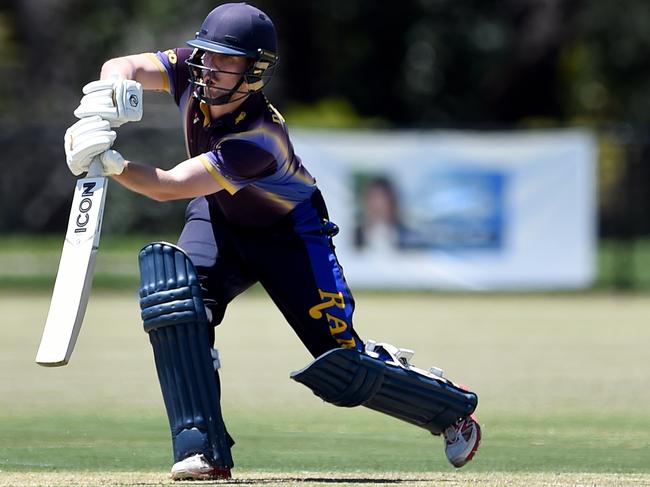 David King hit his second half-century of the season on Saturday. Picture: Steve Tanner