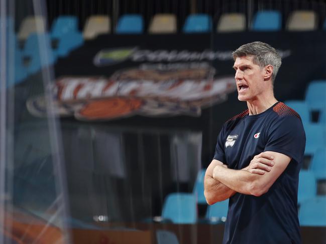 Former Cairns head coach Mike Kelly during Taipans training. Picture: Brendan Radke