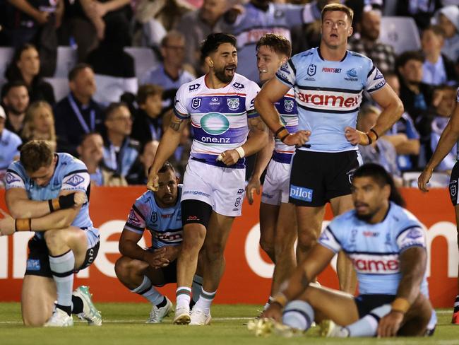 The Sharks will have to fight hard to keep their top eight spot. Picture: Cameron Spencer/Getty Images