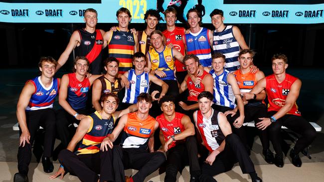 Most of the AFL Draft’s first round on Monday night. Picture: Michael Willson/AFL Photos