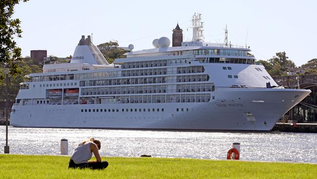 The Silver Whisper docked at White Bay. Picture: Toby Zerna