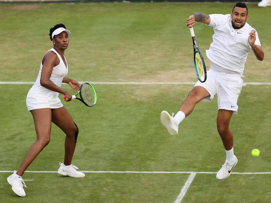 Nick Kyrgios and Venus Williams had a ball at Wimbledon together.