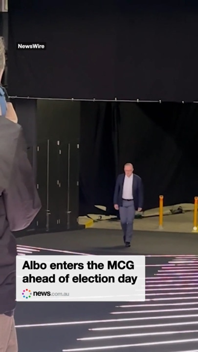 Albo enters the MCG ahead of election day