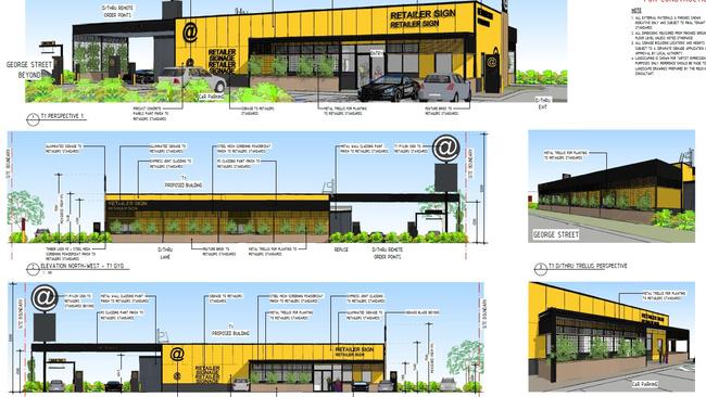 The Guzman y Gomez building would be on the front corner of the block with their alfresco dining facing Fitzroy Street.