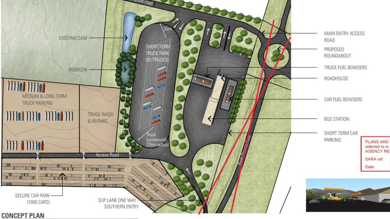 Design plans for the Eton Transit Centre along the Peak Downs Hwy at the intersection of Eton Homebush Rd. Picture: Supplied to Mackay Regional Council