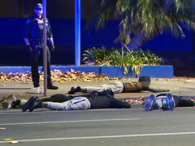 , The CBD is swarming with police and several arrests have been made after a man was stabbed to death on North Terrace. Picture 7News