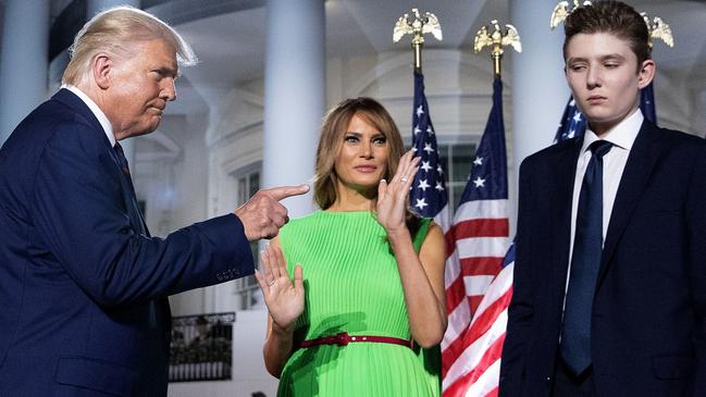 Melania Trump, seeking financial security for herself and Barron, is believed to have opened negotiations late last year. Picture: Getty Images