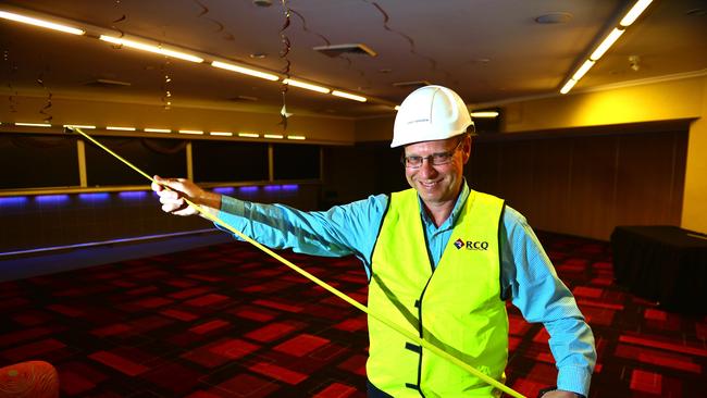 Kieren Dell at Majestic’s Nambour cinema when it was being renovated.