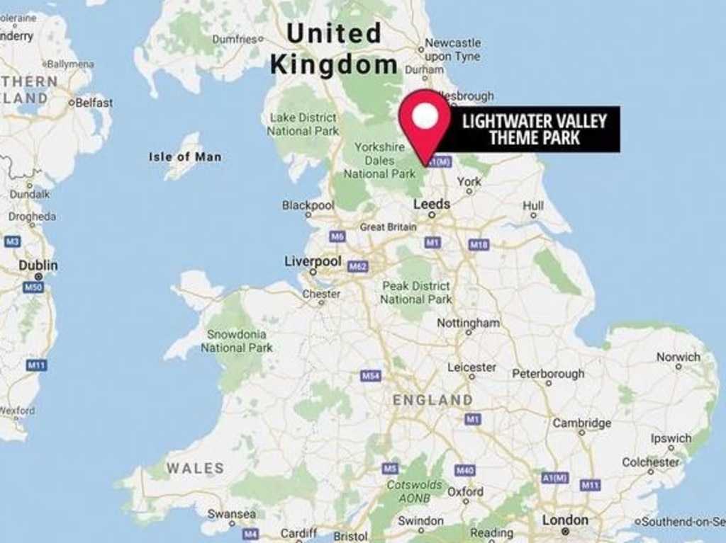Lightwater Valley is north of Leeds in the UK. Picture: Google Maps