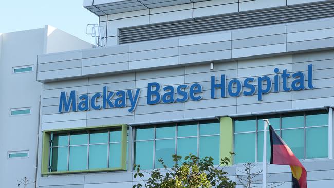 Mackay Base Hospital where Ross Tighe is being treated after surviving a gunshot wound. Picture: Liam Kidston