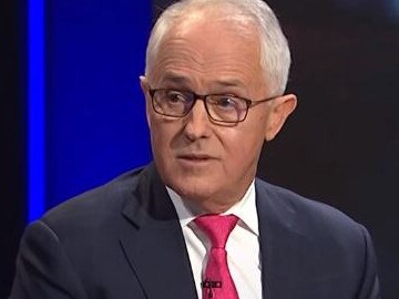 Hot debate was sparked on Q&A around climate change and the cashless card. Pictured is former PM Malcolm Turnbull.