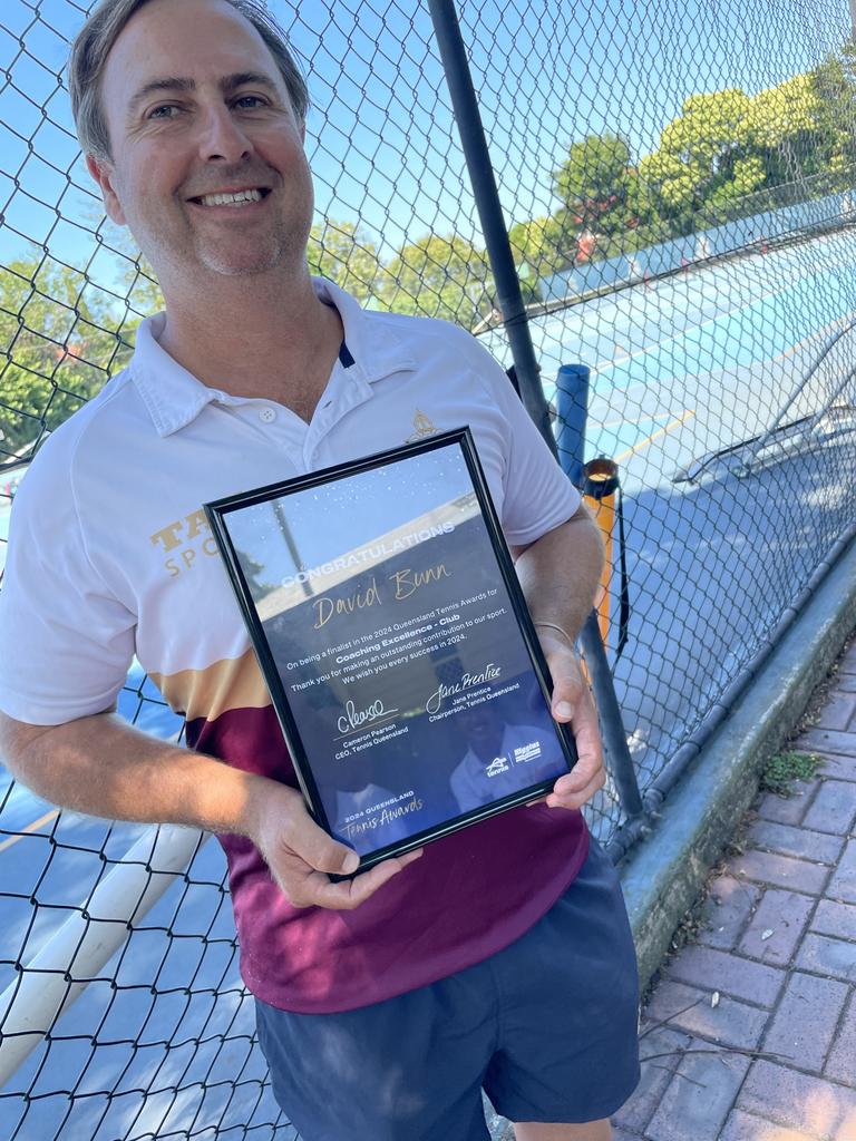 TAS tennis head coach and program manager David Bunn was a finalist in Queensland Tennis Awards for Coaching Excellence category.