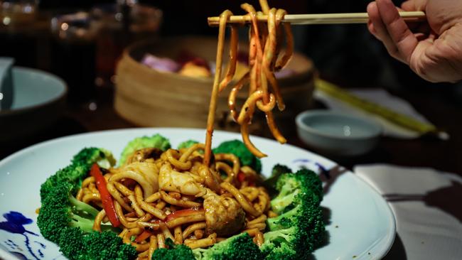 New Shanghai’s stir-fried noodles. Picture: Jenifer Jagielski