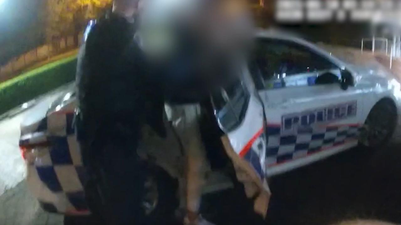 Dramatic footage shows 17yo arrested over the bonnet of car