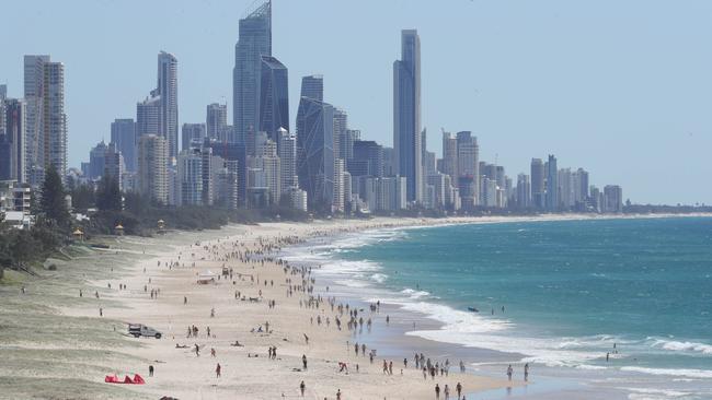 Crowds on the Gold Coast snapped from Miami earlier this year. Picture: Glenn Hampson